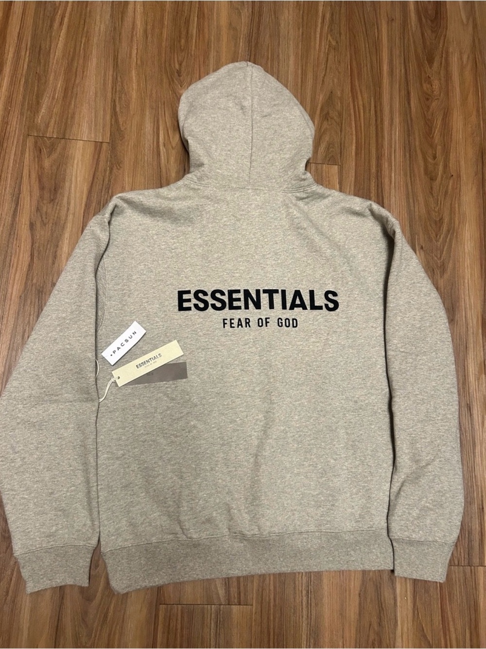 Fear of God ESSENTIALS Heather Dark Oatmeal Hoodie with Back Logo 🙌